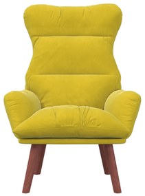 Poltrona Relaxante Veludo Amarelo