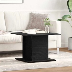 Mesa de Café Carvalho Preto 55,5x55,5x40 cm Madeira de Engenharia