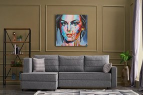 Sofá-Cama de Canto Ece – Cinzento – 242x88x90 cm