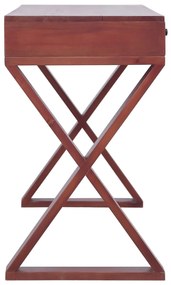Secretária 115x47x77 cm madeira de mogno maciça castanho