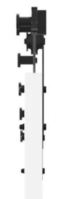 Porta Deslizante vidaXL com Conjunto de Ferragens Branca 86x211 cm Mad