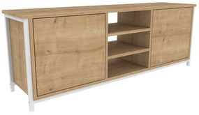 Móvel TV Otis – Branco Carvalho – 140x35,3x50,8 cm