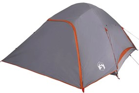 Tenda familiar em cúpula para 6 pessoas impermeável cinza