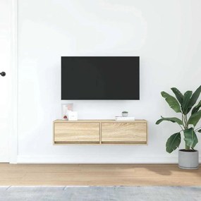 Estante de TV vidaXL Carvalho Sonoma 100x31x25,5 cm Madeira engenheira