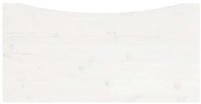 Tampo de secretária 80x40x2,5 cm pinho maciço branco