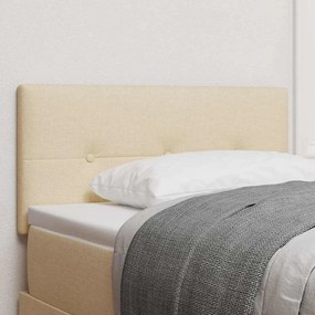 Cabeceira vidaXL Estofada com Botões Creme 100 cm Tecido