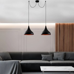 Candeeiro de Teto Berceste – Preto – Diâmetro 131 cm x Altura 127 cm