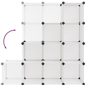 Cubo de arrumação com 12 cubos PP transparente