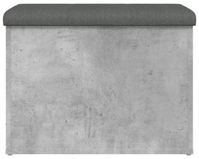 Banco de arrumação 62x42x45cm derivados madeira cinzento sonoma