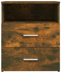 Mesas de cabeceira 2 pcs 50x32x60 cm cor carvalho fumado