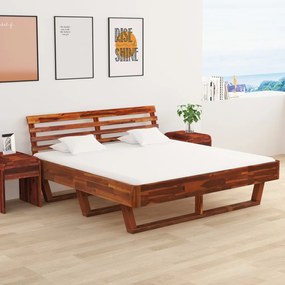vidaXL Estrutura de cama madeira de acácia maciça 180x200 cm