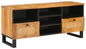vidaXL Gabinete para TV com gaveta Castanho 100 x 33 x 46 cm