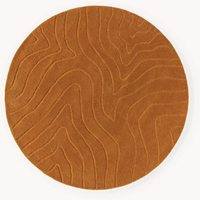 Tapete redondo em lã artesanal Aaron