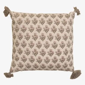 Coussin Carré 45x45 Cm En Coton Heitor Crema - Sklum