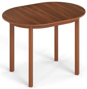 Mesa de jantar de madeira para 2 a 4 pessoas Mesa de cozinha com pernas de madeira de borracha - Nogueira