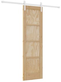 Porta Deslizante vidaXL com Conjunto de Ferragens 61x198.5 cm Madeira