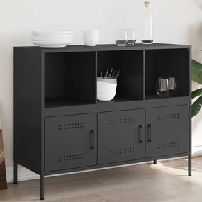 vidaXL Aparador 100,5x39x79 cm aço preto