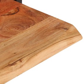 Prateleiras de parede 2 pcs 100x24x35 cm acácia maciça e aço
