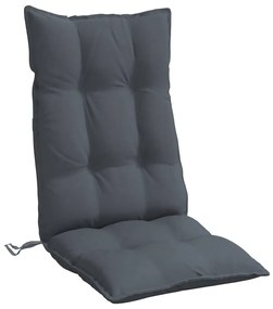 Almofadões p/ cadeira encosto alto 4pcs tecido oxford antracite
