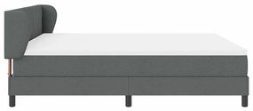 Cama Box com Colchão vidaXL Cinza Escuro 180x200 cm em Tecido