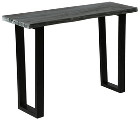 vidaXL Mesa consola em madeira de mindi maciça 110x35x75 cm cinzento