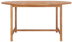 Mesa de jardim 150x76 cm madeira de teca maciça