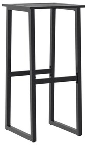 Bancos de bar 4 pcs 38x38x80 cm aço revestido a pó preto
