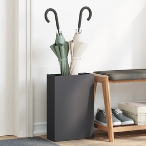 vidaXL Suporte de Guarda-chuva Preto 28x12x41 cm Aço