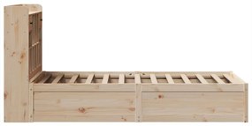 Cama sem colchão 90x190 cm madeira de pinho maciça