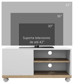 HOMCOM Móvel de TV Mesa de Sala de Estar Moderna de TV de 42 Polegadas