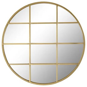 Espelho de Parede Dkd Home Decor Cristal Dourado Janelas Ferro (60 X 2,5 X 60 cm)