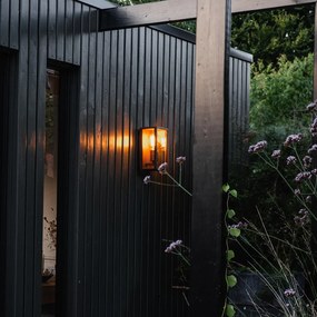 Candeeiro de parede industrial castanho ferrugem 26 cm IP44 - Charlois