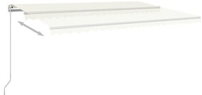 Toldo automático com LED e sensor de vento 5x3 m cor creme