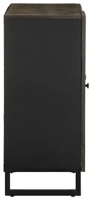 Aparador 90x33x75 cm madeira maciça manga preto