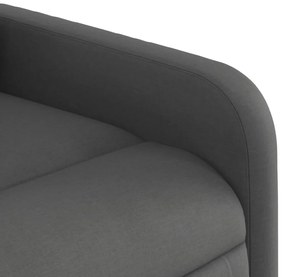 Poltrona de massagens reclinável tecido cinzento-escuro