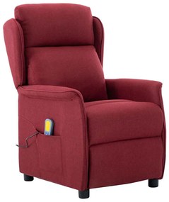 vidaXL Cadeira de Massagem Vermelha