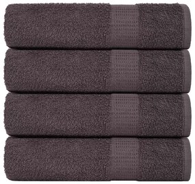 Toalhas de banho 4 pcs 70x140 cm 360 gsm 100% algodão antracite