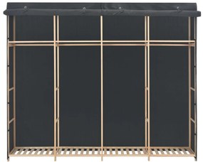 Roupeiro 200x40x170 cm tecido cinzento