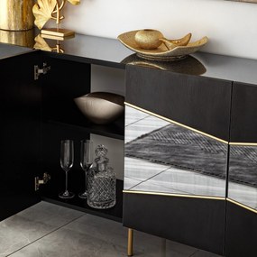 Console Nice – Preto Fumado – 180x80x40 cm