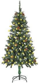 3077746 vidaXL Árvore de Natal pré-iluminada com pinhas 150 cm