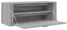 Sapateira de parede 100x35x38 cm derivados madeira cinza sonoma