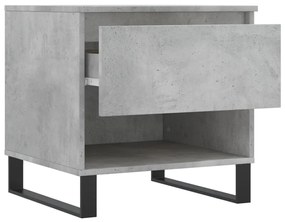Mesas de centro 2 pcs 50x46x50 cm deriv. madeira cinza-cimento