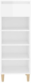 Sapateira 40x36x105 cm derivados de madeira branco brilhante