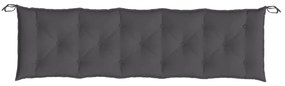 Almofadões banco jardim 2pcs 180x50x7cm tecido oxford antracite