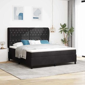 Cama Box com Colchão vidaXL Preta 180x200 cm Veludo