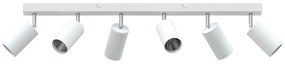 Spotlight de Teto 6 Direções Ajustáveis Branco GU10
