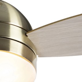 Ventilador de teto latão 96cm com controle remoto - Rotar