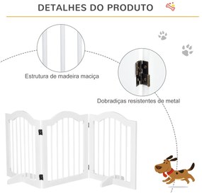 PawHut Barreira de Segurança Dobrável para Cães Pequenos Barreira de P