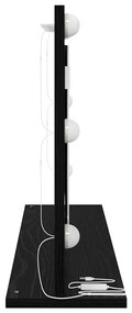 Espelho de Vanity com Luzes LED Carvalho Preto 80x45x18 cm