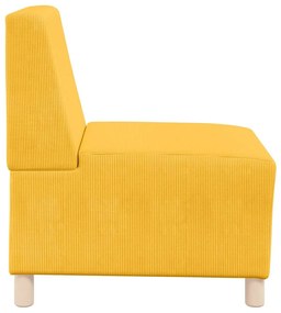 Poltrona 55 cm tecido corduroy amarelo-claro